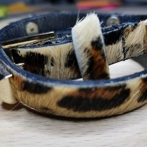 Fallon Brown Leopard Print Wrap Bracelet